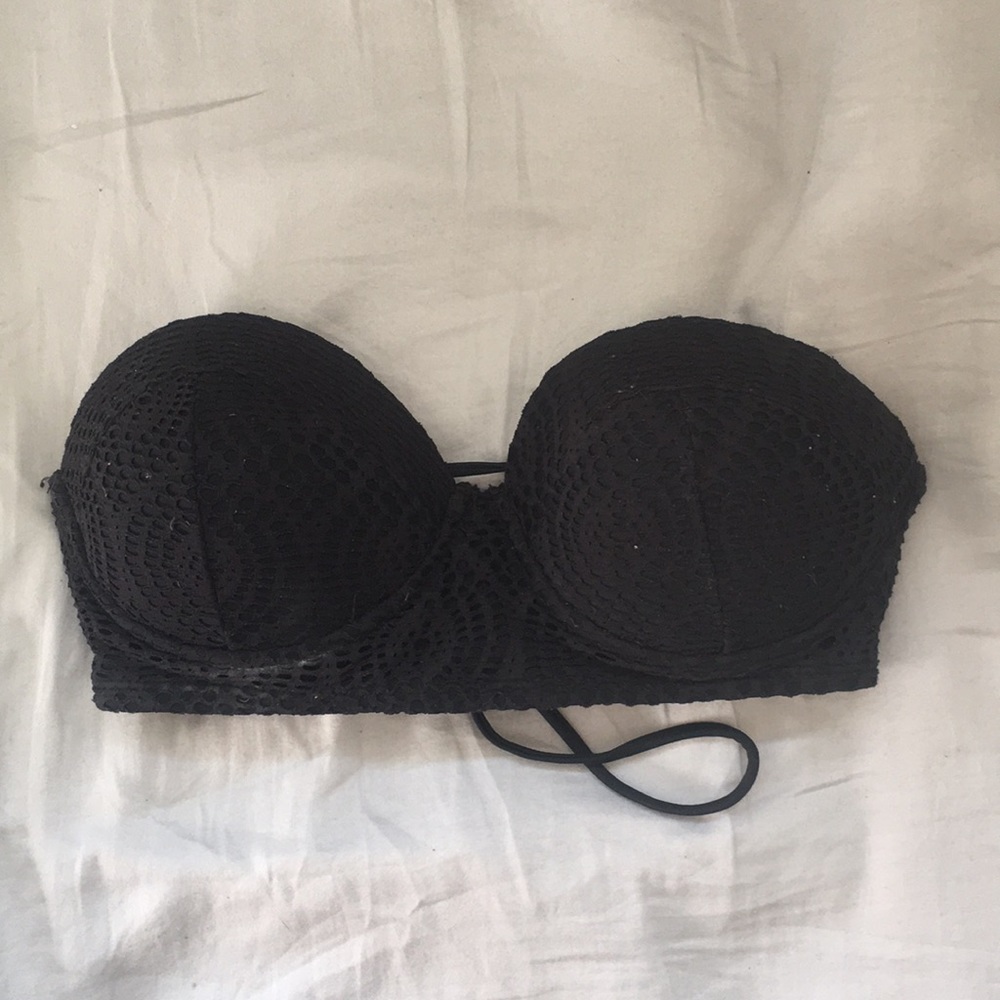 Black Bandeau Bikini Top